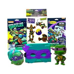 Teenage Mutant Ninja Turtles Plush Action Figure Cape Mask Costume Decals Toys
